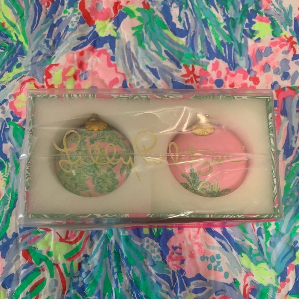 Lilly Pulitzer Ornaments Set of 2